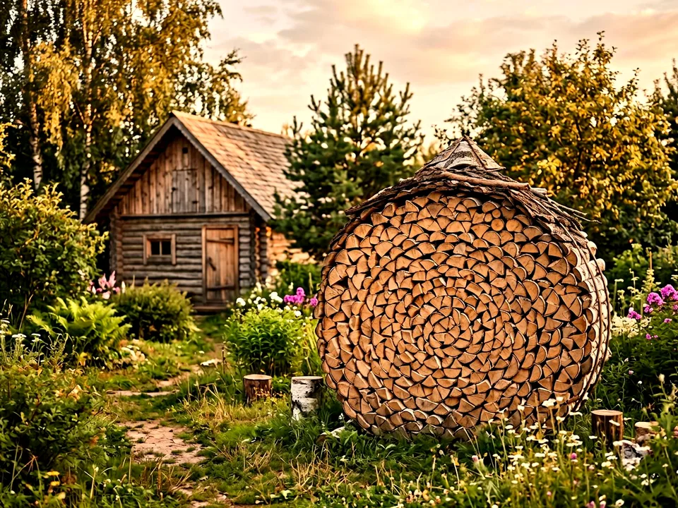 Дуб + укладка в дровник, Мосрентген, улица Речная, 8